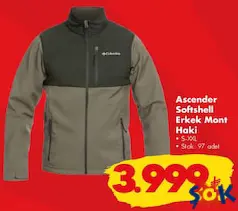 COLUMBİA ASCENDER SOFTSHELL ERKEK MONT HAKİ fiyat ve kampanya bilgisi